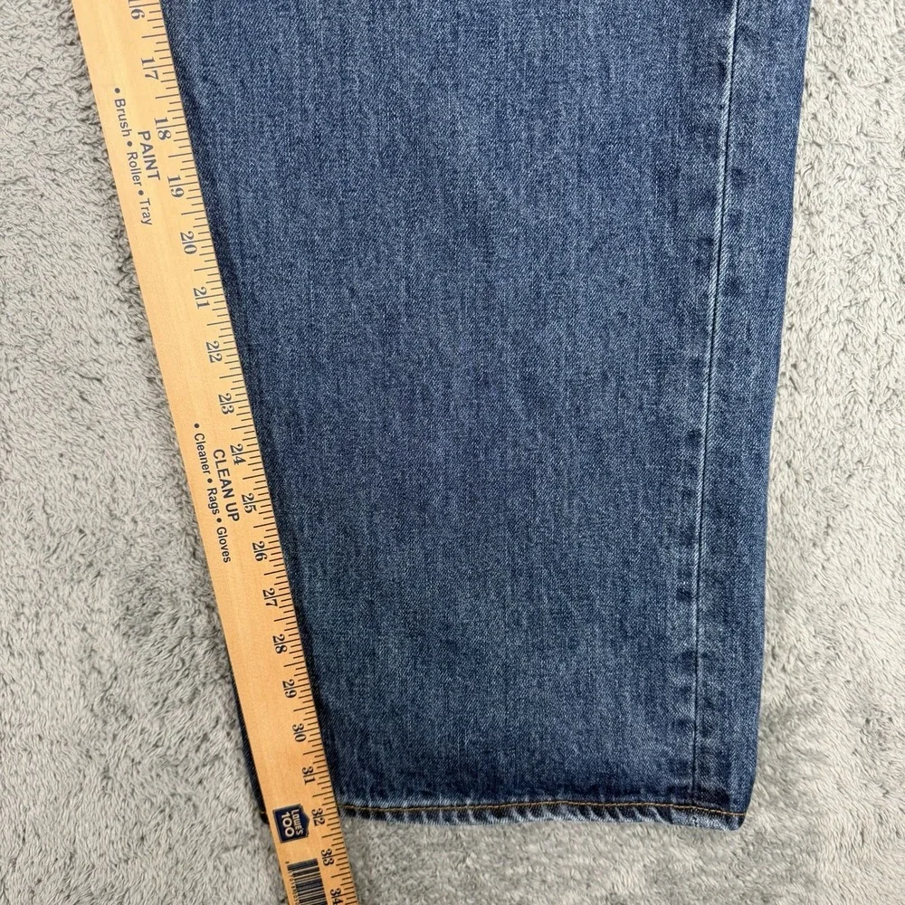 Levis 501 Jeans Mens 52x32 Blue Denim‎ Straight Leg Button Fly High Rise Casual